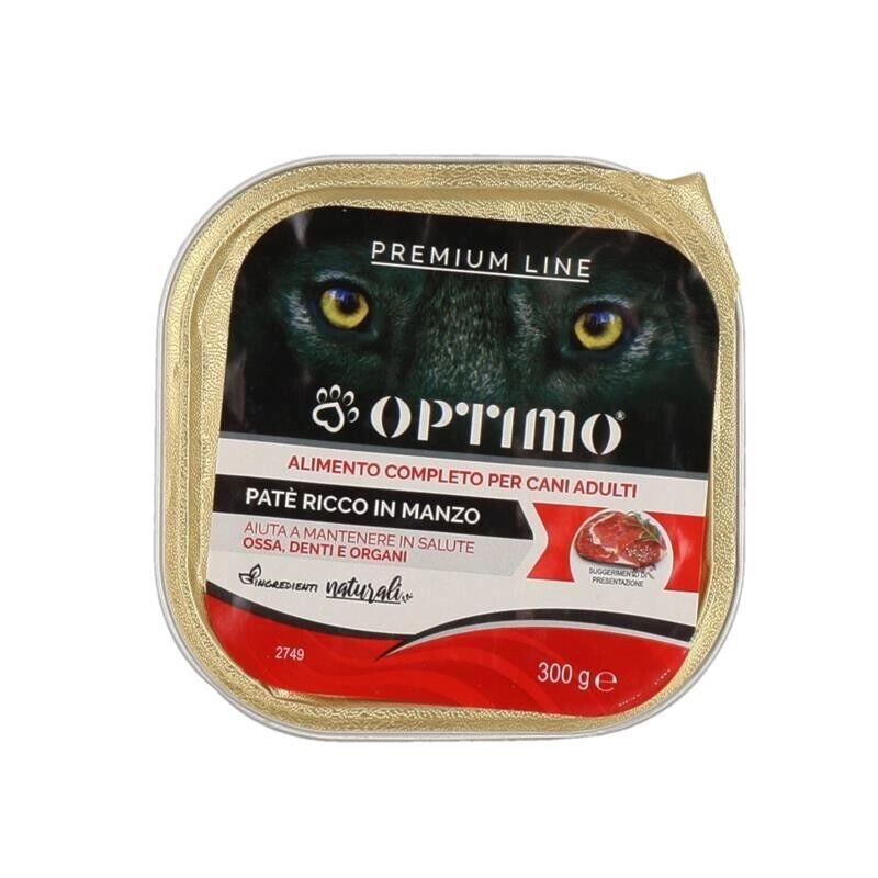 OPTIMO PATÈ PER CANE IN CONFEZIONE DA 300 GR GUSTO MANZO