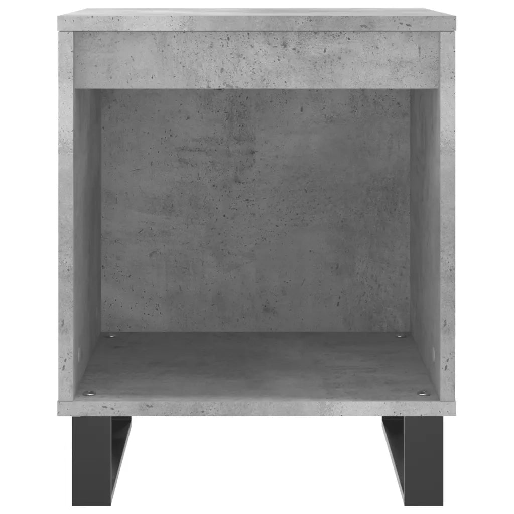 Set di 2 Comodini | Armadio da Notte | Mobiletto da notte Grigio Cemento 40x35x50 cm in Legno Multistrato