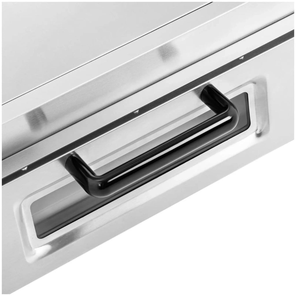 Forno per pizza professionale 1 camera diametro 60 cm porta in vetro acciaio inox vetro argentato 14_0009066