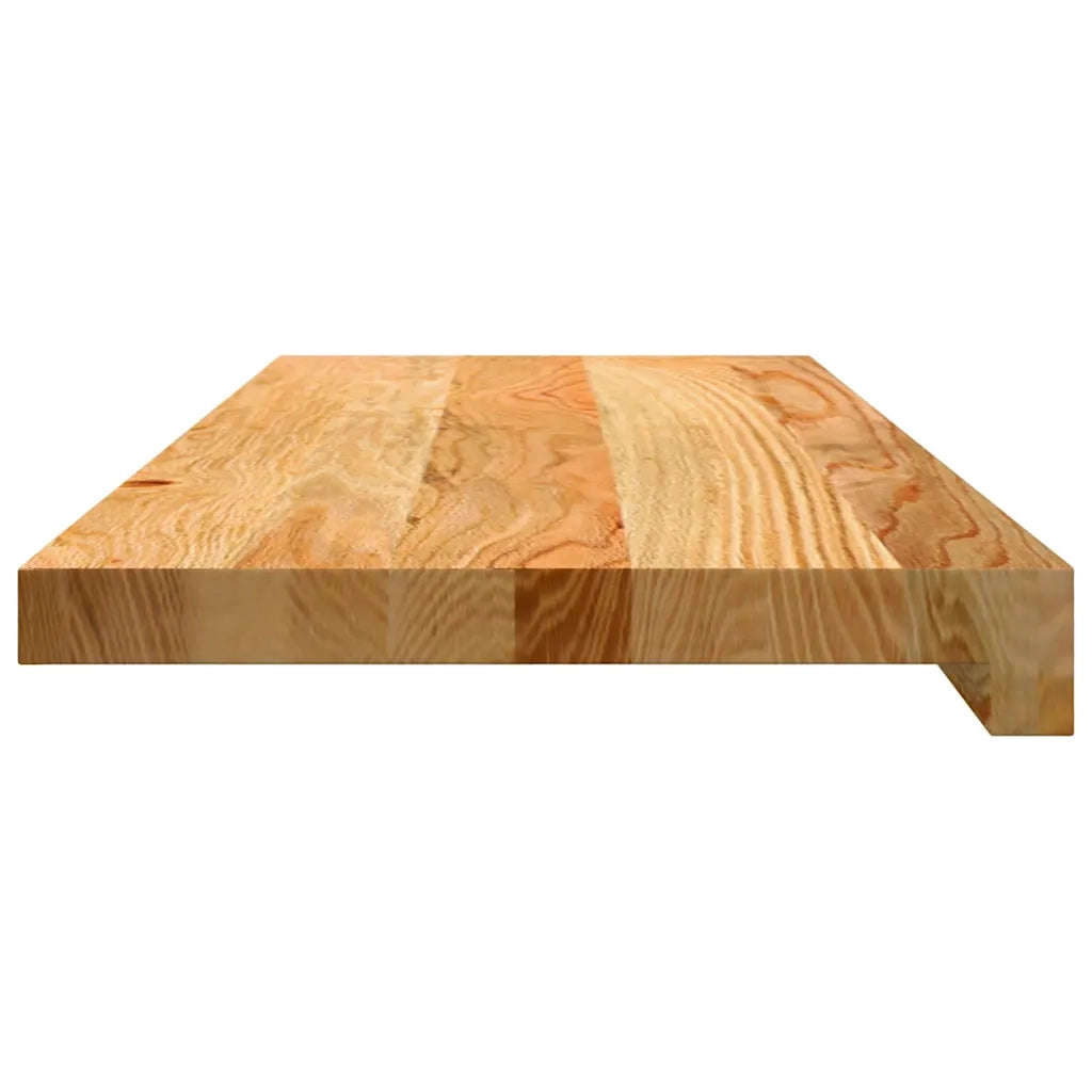 Davanzali 2 pz Marrone Chiaro 70x25x2 cm Legno Massello Rovere CFW1064507