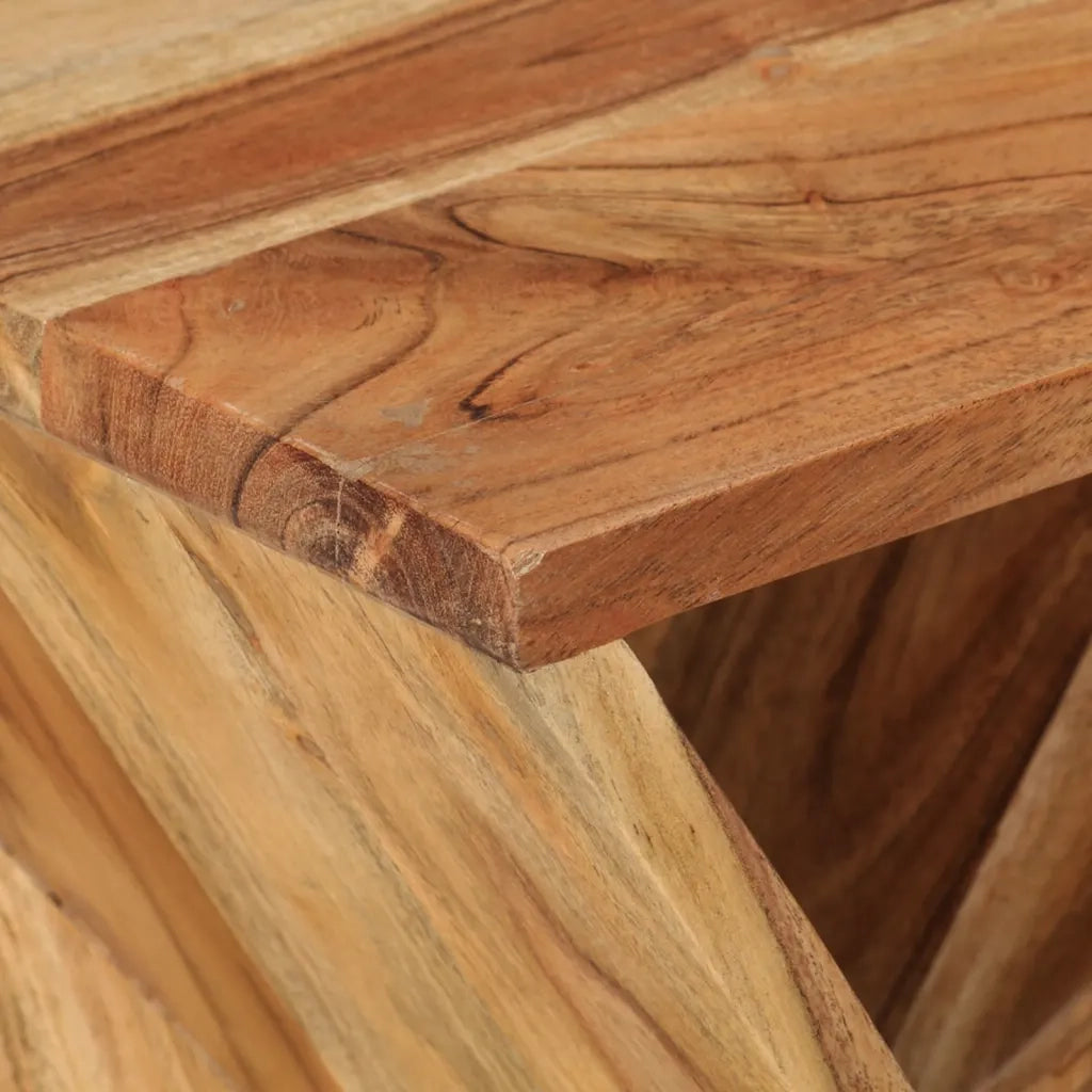 Tavolino 35x35x55 cm in Legno Massello di Acacia 337996