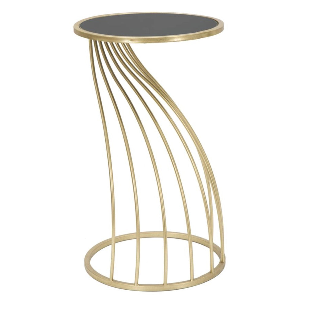 Tavolino VKH548, Oro, Metallo, 35x35x60 cm