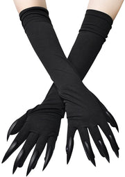 Articoli per Halloween - Articoli per Cosplay - Manopole con Artiglio Lungo - Accessori per Costumi - Nero/Argento - 50cm di Lunghezza