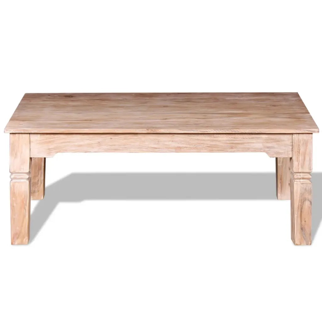 Tavolino da Salotto in Legno Massello di Acacia 110x60x45 cm