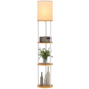 Lampada da Terra con Scaffale 3 Temperature ¨C zephmum ¨C Grigio 120x40x180