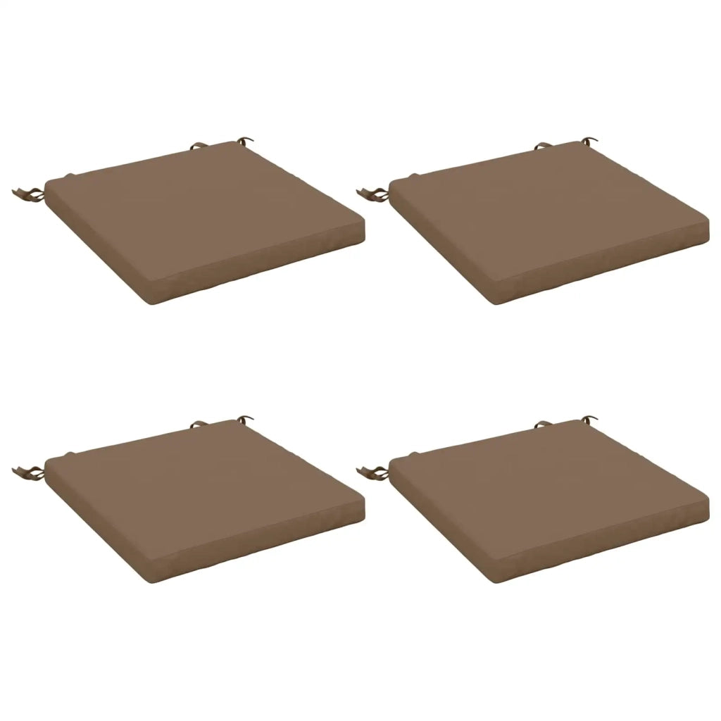 Cuscini per Sedia in 4 Pezzi SOEST 4 pz 100% Poliestere Tortora 944355