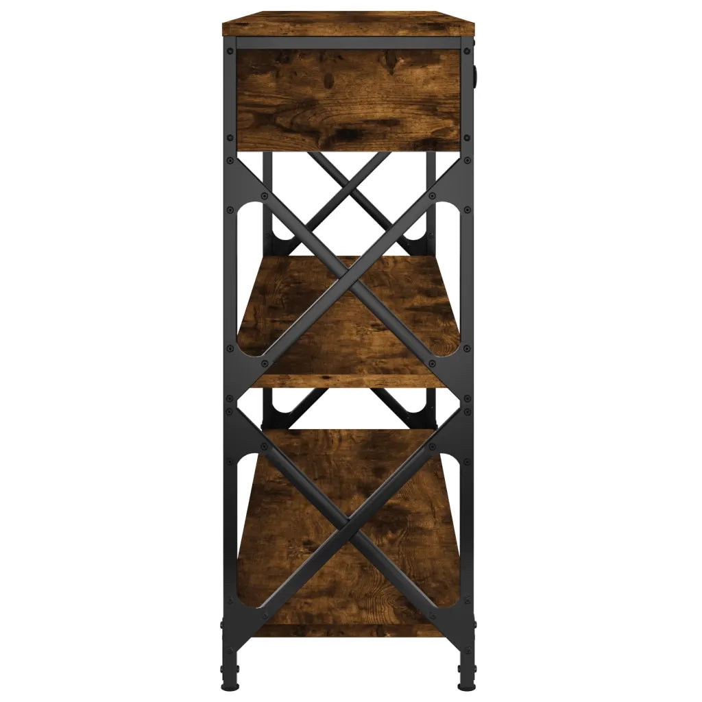 Tavolo Consolle | Tavolo d'Ingresso Rovere Fumo 100x28x75 cm in Legno Multistrato