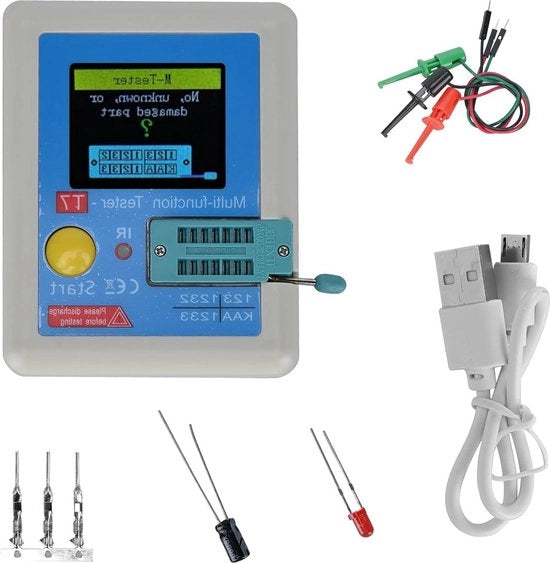 Testatore di transistor multifunzionale LCR-T7 con alta precisione - 128 LCD a schermo a cristalli liquidi Diodo Triodo Capacità