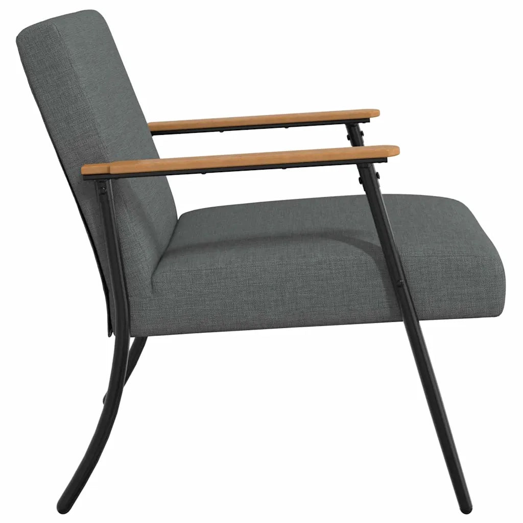 Poltrona-Divano Sedia-Poltroncina Grigio scuro Tessuto 978111
