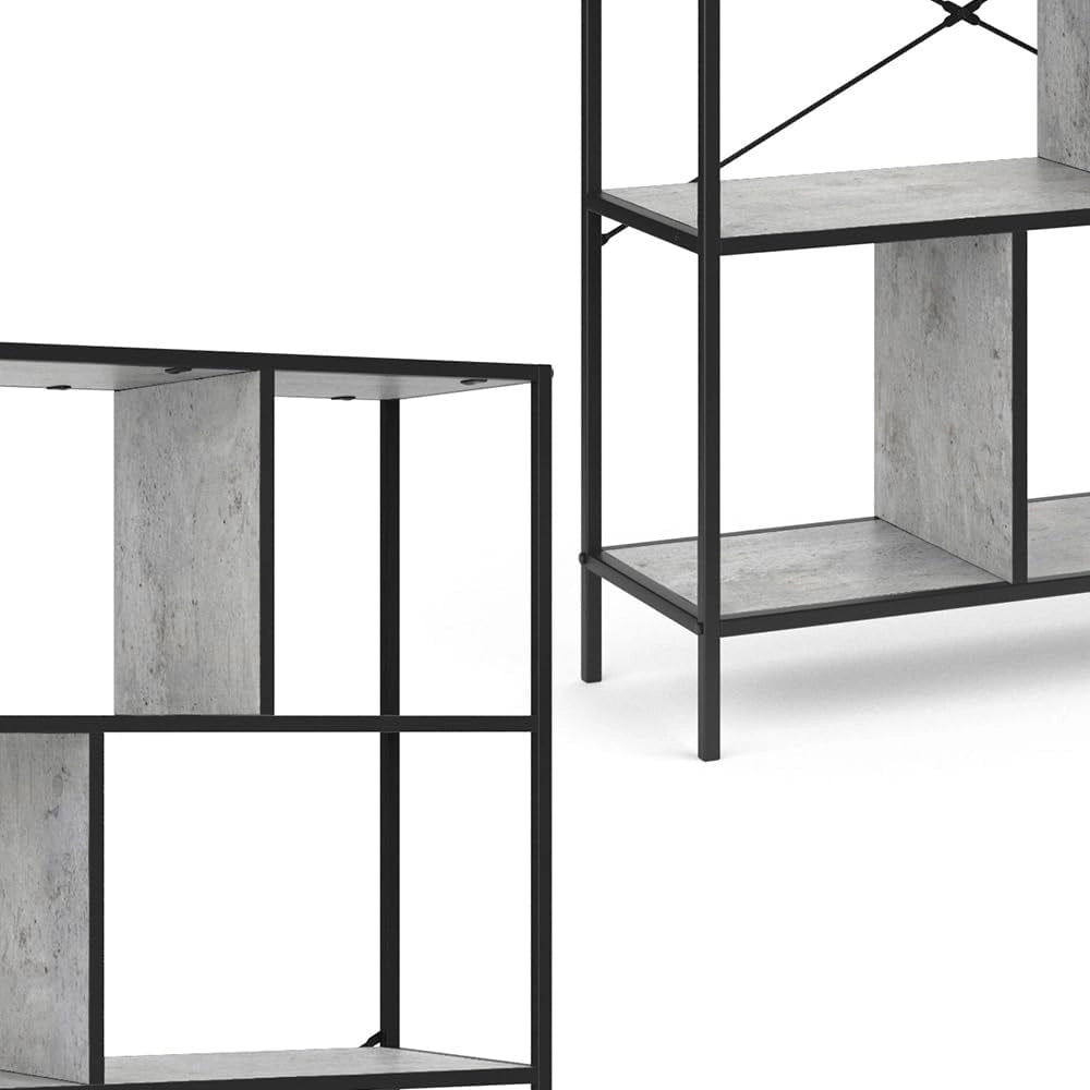 Loft Libreria FYRK Scaffale a muro Scaffale verticale Ordine Vintage 146x80 Betón