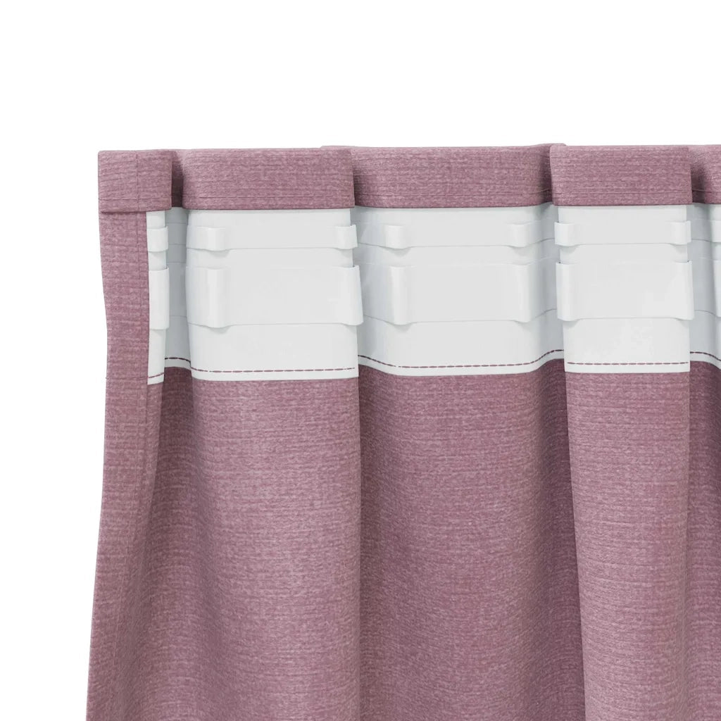 Tende oscuranti 2 pcs Rosa scuro 140 x 140 cm Velluto 4107243