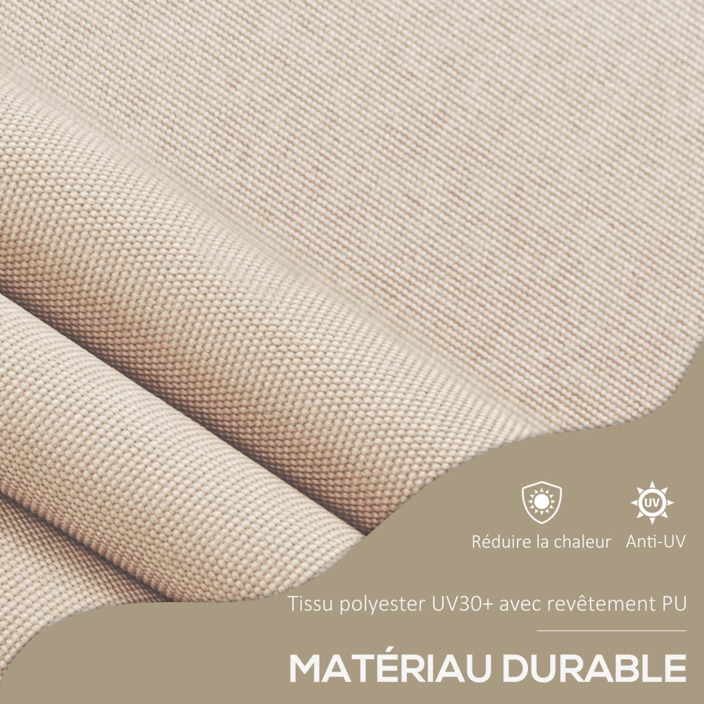 Tenda da sole retrattile manuale 2.5x1.2m ¨C zephmum ¨C metallo sabbia
