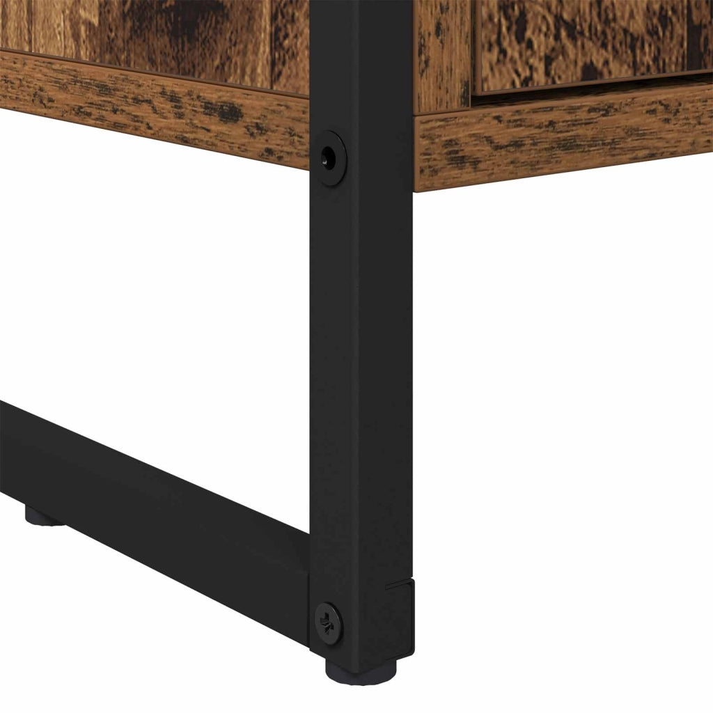 Set di 2 moderni mobili alti rettangolari contenitore estetico 60 x 36 x 200 cm legno ingegnerizzato finitura legno anticato 02_0056101