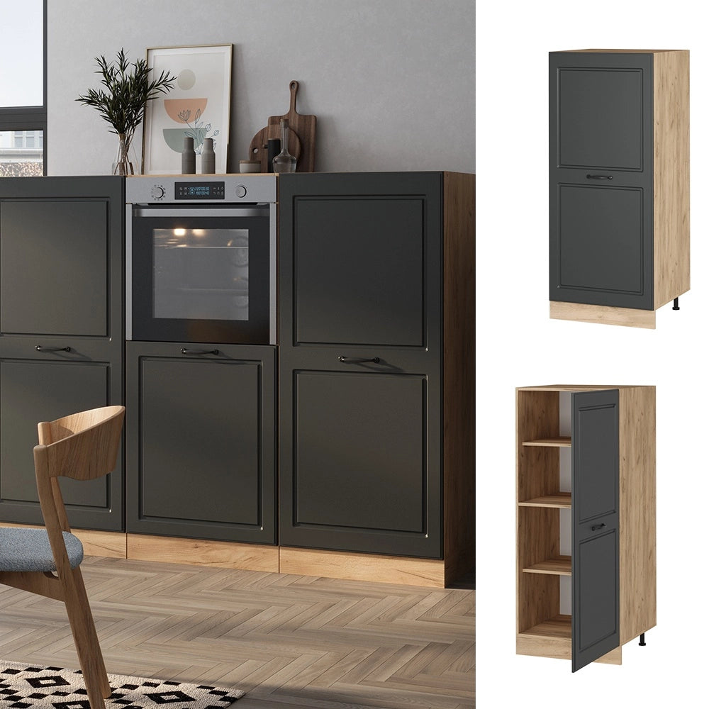 Mobile cucina dispensa R-Line Antracite rustico/Rovere dorato 60 cm Vicco