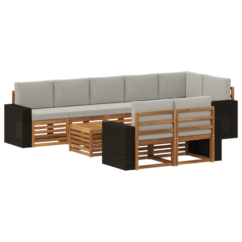 Set divani Legno di Acacia Massello 3384542