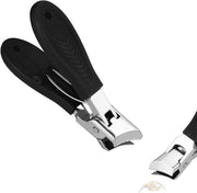 Nagelknipper per Uomo Donna | Impermeabile all'Acqua | Apertura a Sghembo | Strumento per Pedicure e Manicure | Nero | 7,8 x 1,9 cm