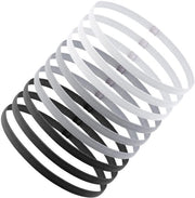 Set di cinture per capelli antiscivolo in silicone, 9 pezzi, per allenamento, con grip non slittente, adatte per donne e uomini, per tennis, basket, calcio e corsa.