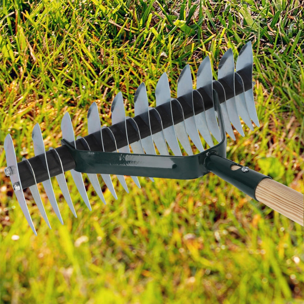 KADAX Aeratore manuale Scarificatore per aerazione del prato a doppia faccia