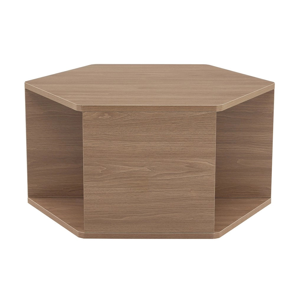 Tavolino da Caff¨¨ Esagonale ¨C MINIMAL ¨C Legno, Design Moderno, 79x69x40 cm