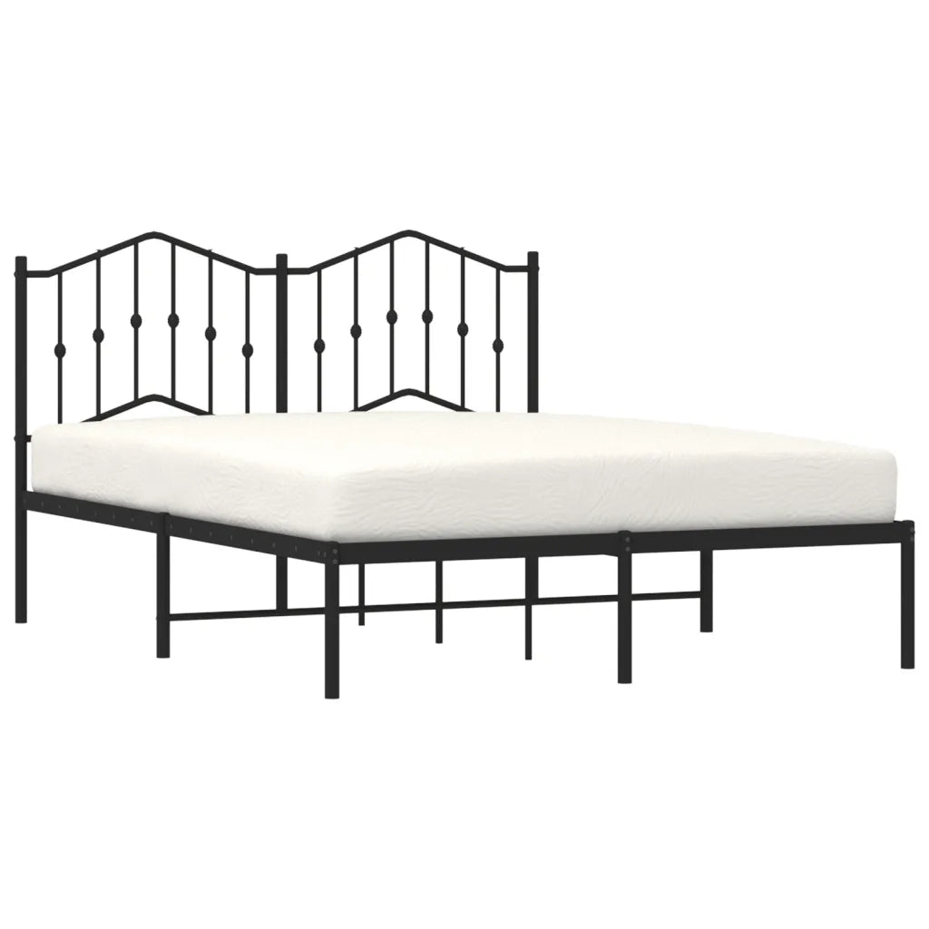 Giroletto con Testiera in Metallo Nero 140x200 cmcod mxl 108207