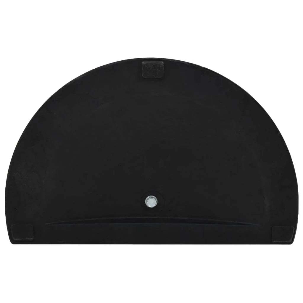 Base semicircolare per ombrellone in resina diametro 38 e 48 mm 9 kg nera 2202078