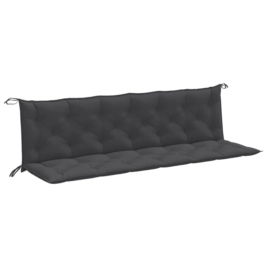 Cuscini Panca Giardino 2pz Antracite MÃ©lange 200x50x7cm Tessuto