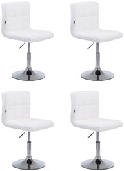 Set 4 sedie da lounge Palma similpelle bianco