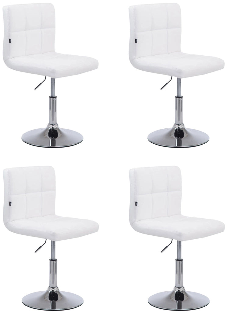 Set 4 sedie da lounge Palma similpelle bianco