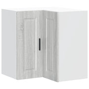 Mobile angolare da cucina a parete dal design moderno ottimizzante per lo spazio 57 x 57 x 60 cm in legno composito grigio 02_0050408