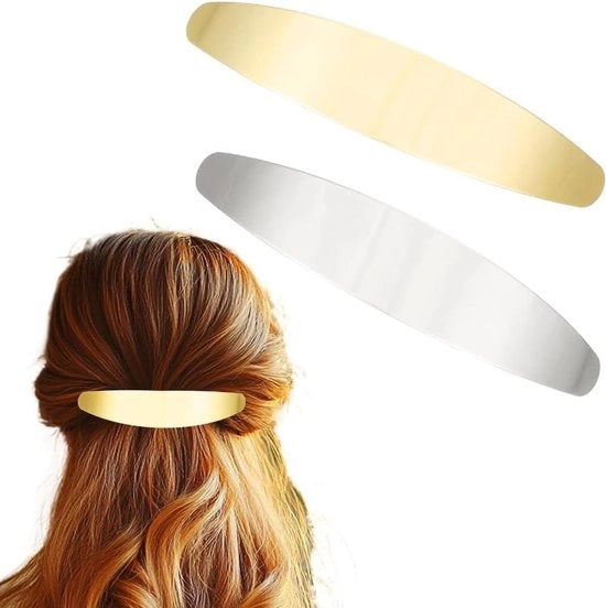 Accessori per donne - Spilline per capelli vintage con cristalli per matrimoni - Grosso oro/Argento - 2 pezzi