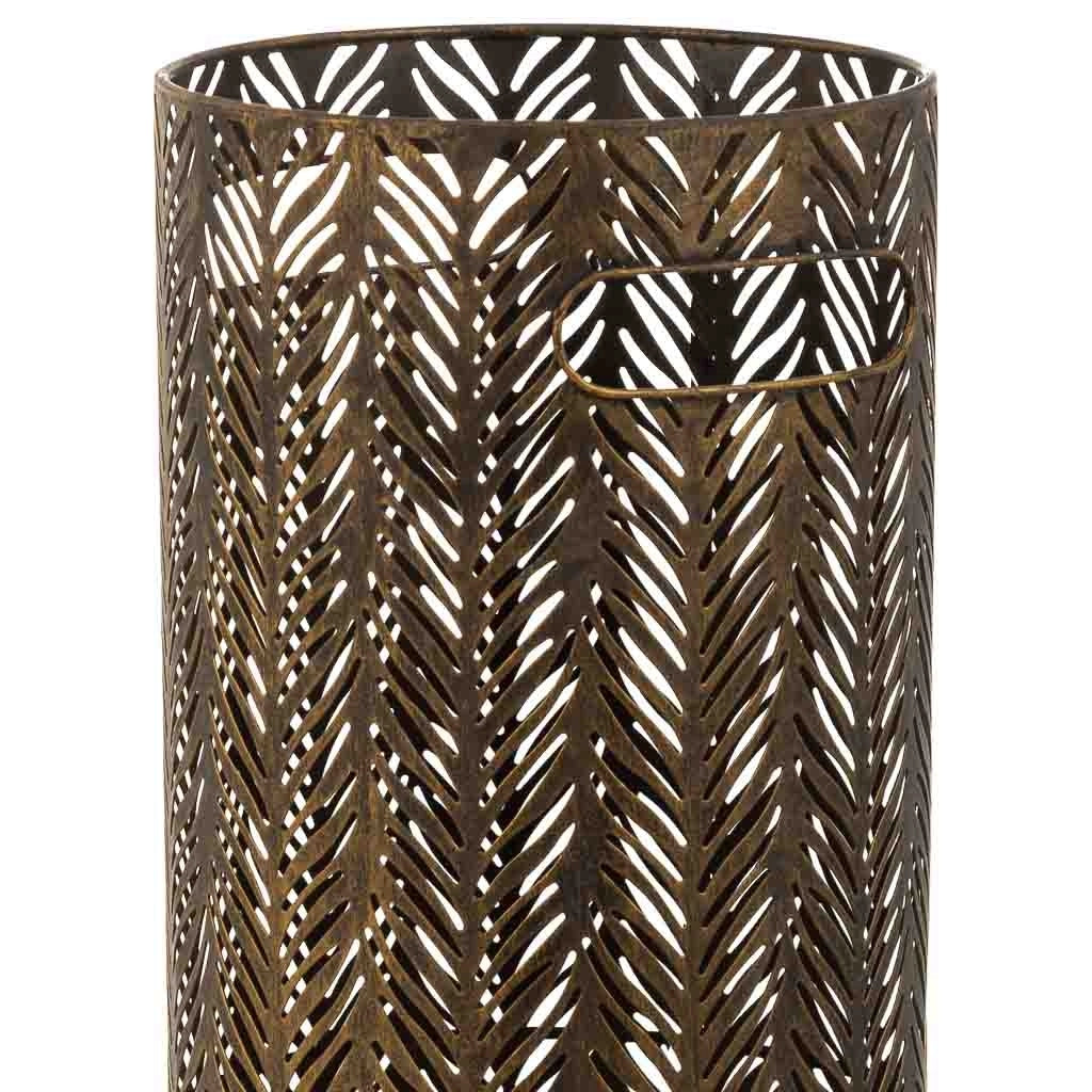 Portaombrelli tondo in metallo dorato 20x20x53h