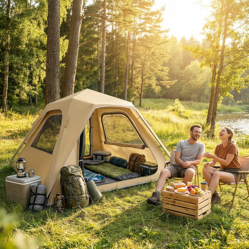 Tenda a cupola per 2-3 persone ¨C zephmum ¨C khaki 240x240x160 cm