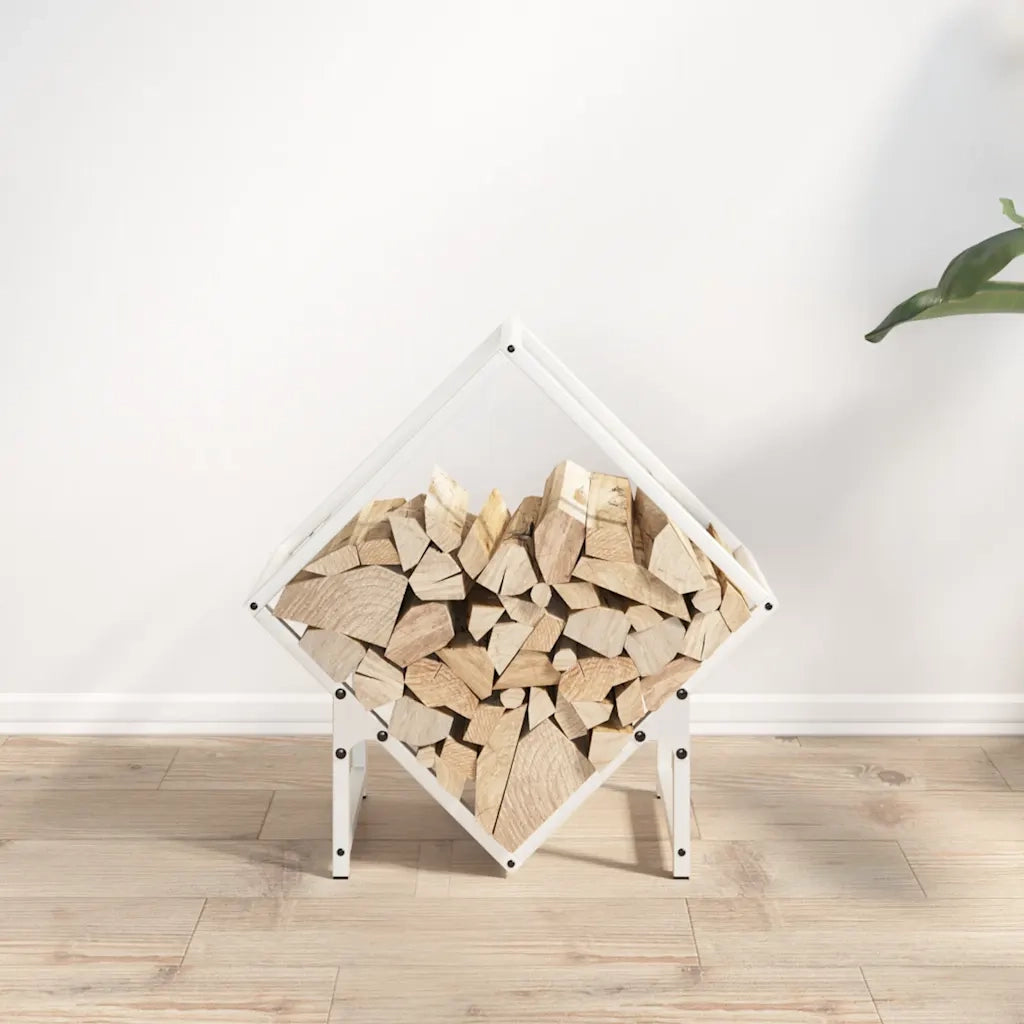 Rastrelliera per Legna da Ardere Bianca 50x25x50 cm CFW5718637