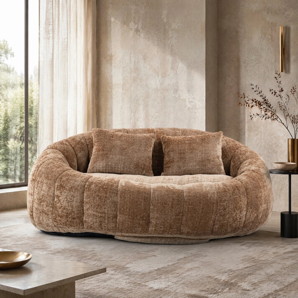 DIVANO Lazy 150x95x63 cm Chenille Caffè