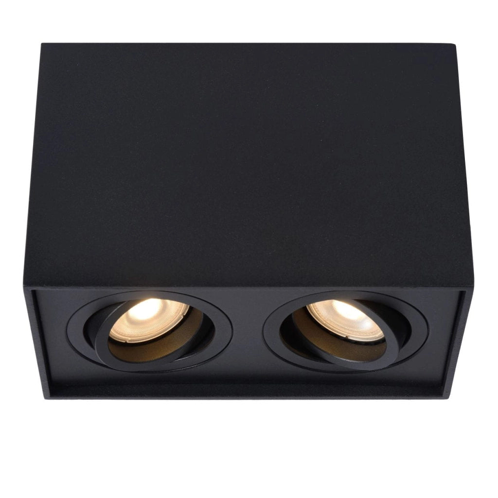 Faretto da soffitto Lucide Tube doppio GU10 2x42W nero