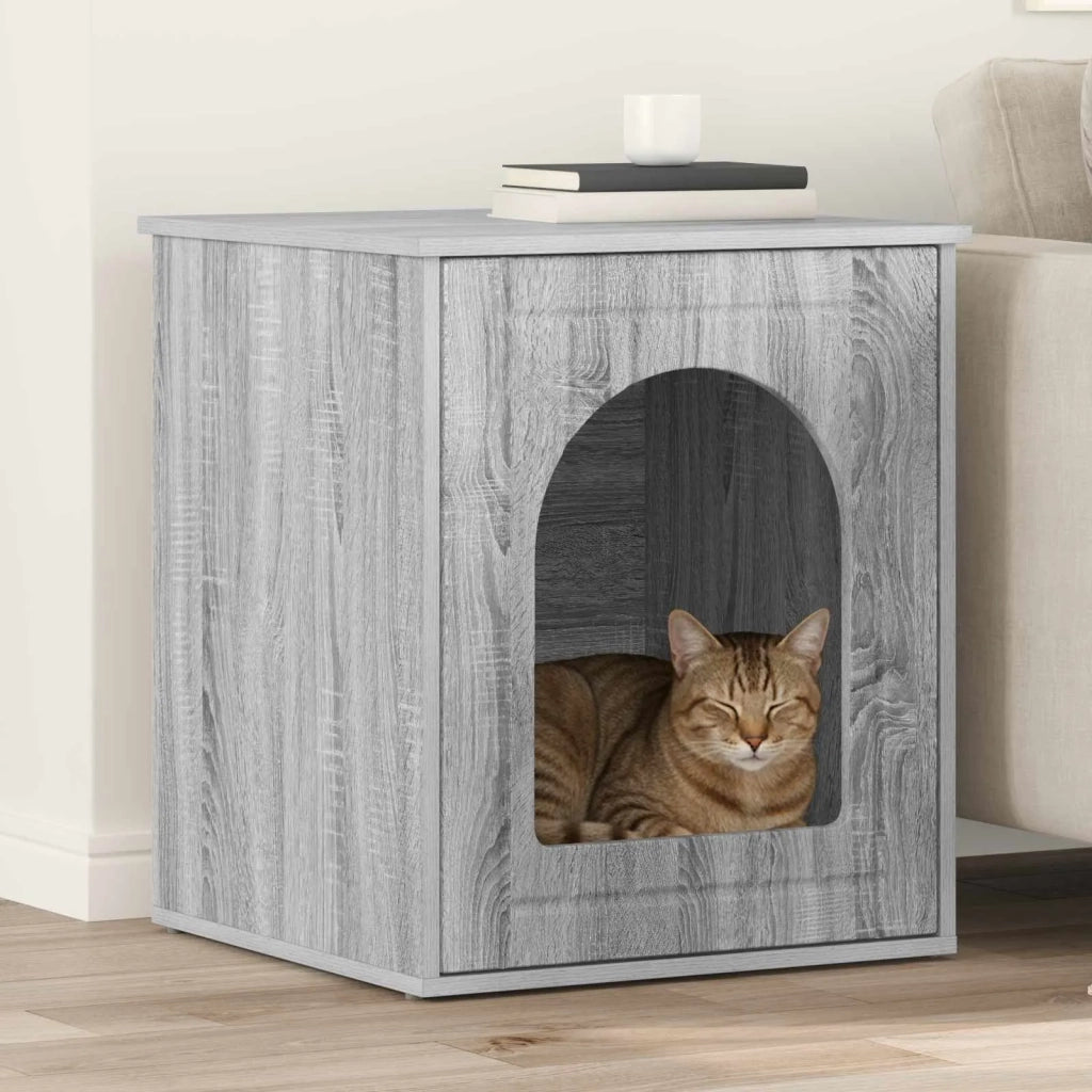 Casa per Gatti Grigio Sonoma 53 x 52 x 62 cm Legno multistrato