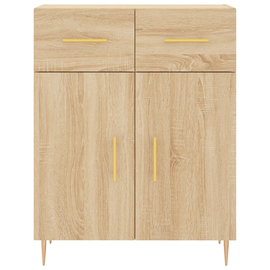 Credenza-Buffet-Armadio da cucina Rovere Sonoma 69,5x34x180 cm in Legno Multistrato 275586