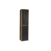 Colonna da bagno sospesa GABI 170 cm - Finitura ardesia e quercia scura - Stile rustico