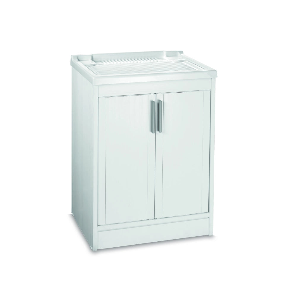 LAVATOIO IN RESINA BIANCO IN KIT  cm. 60x50x86 h