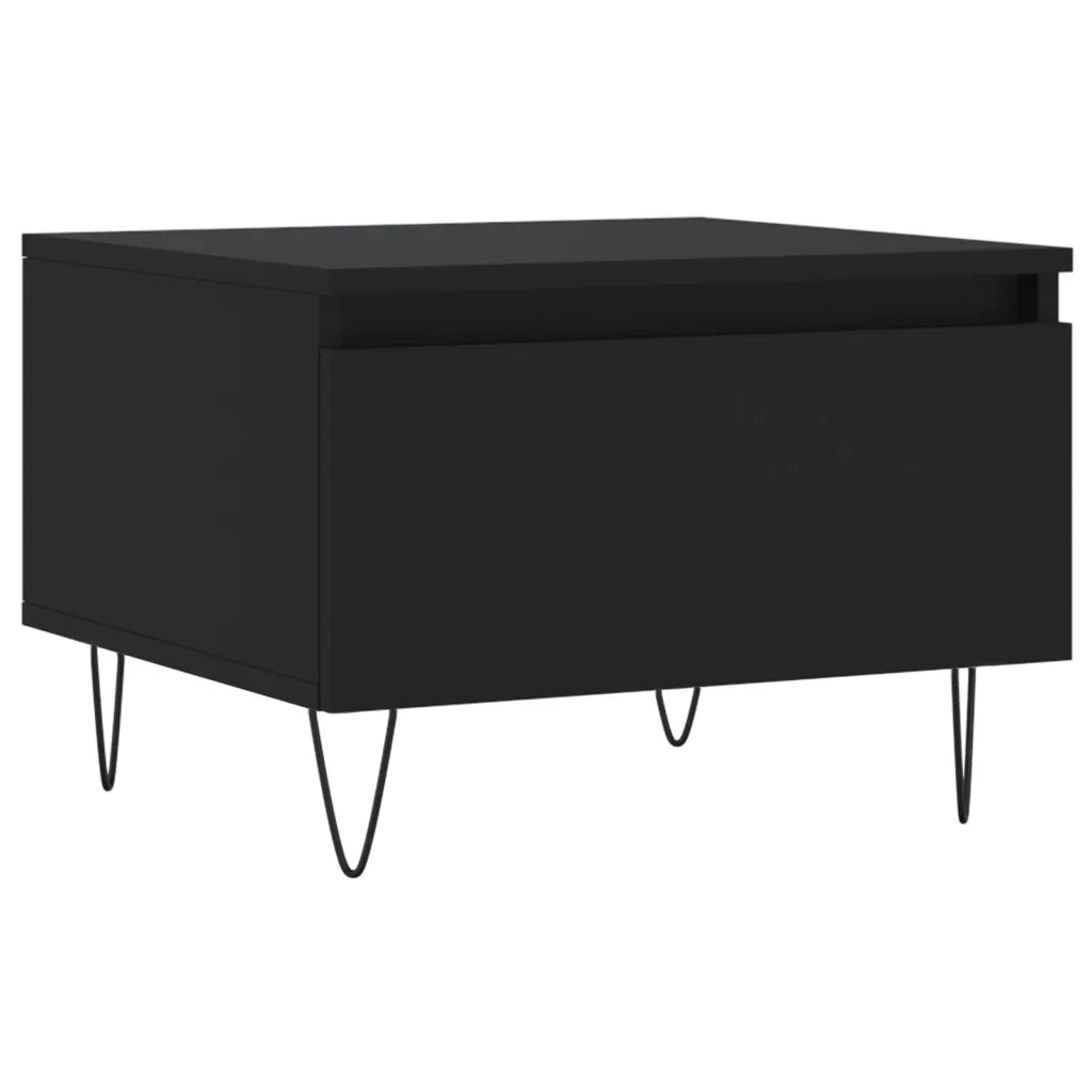 2 pz Tavolini da salotto | Tavolino da caff¨¨ | Tavolino da Soggiorno Neri 50x46x35 cm in Legno Multistrato
