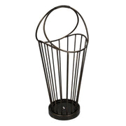 Portaombrelli metallo bronzo scuro tondo cm 32x30h52/70