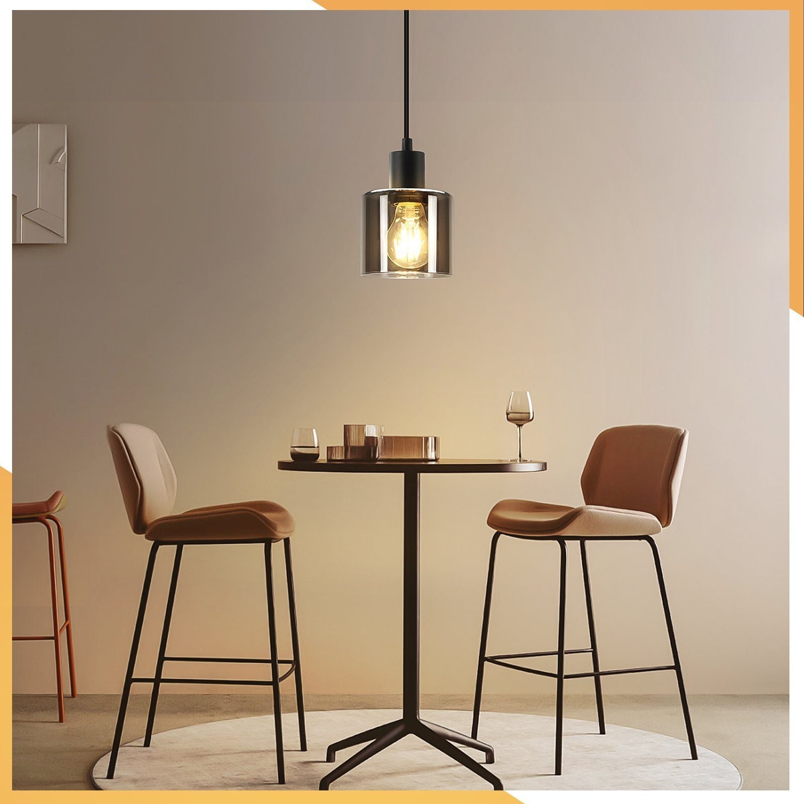 Lampada a sospensione ZMH ferro nero diametro 11 cm E27 max 40W stile industriale retr¨°