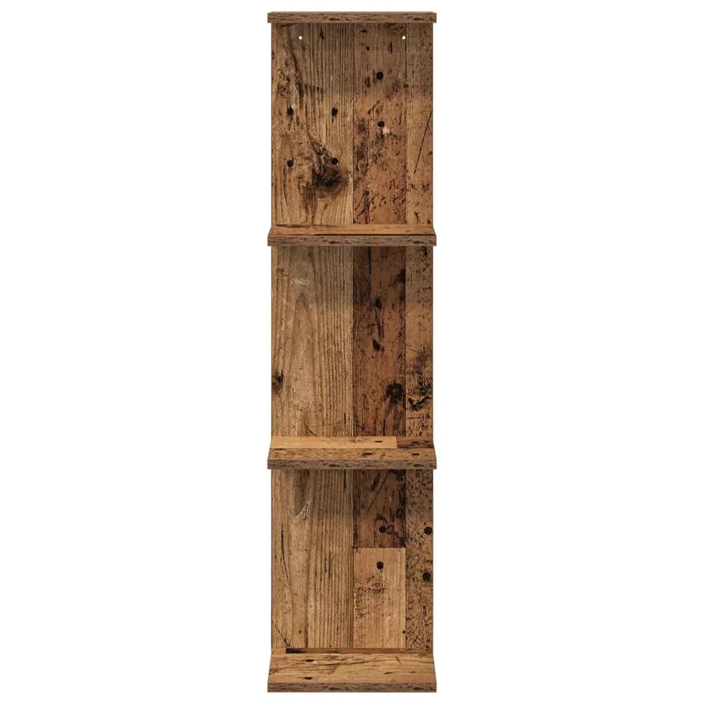 Scaffale da parete 2 pz Legno antico 22 x 15 x 100 cm 8012449