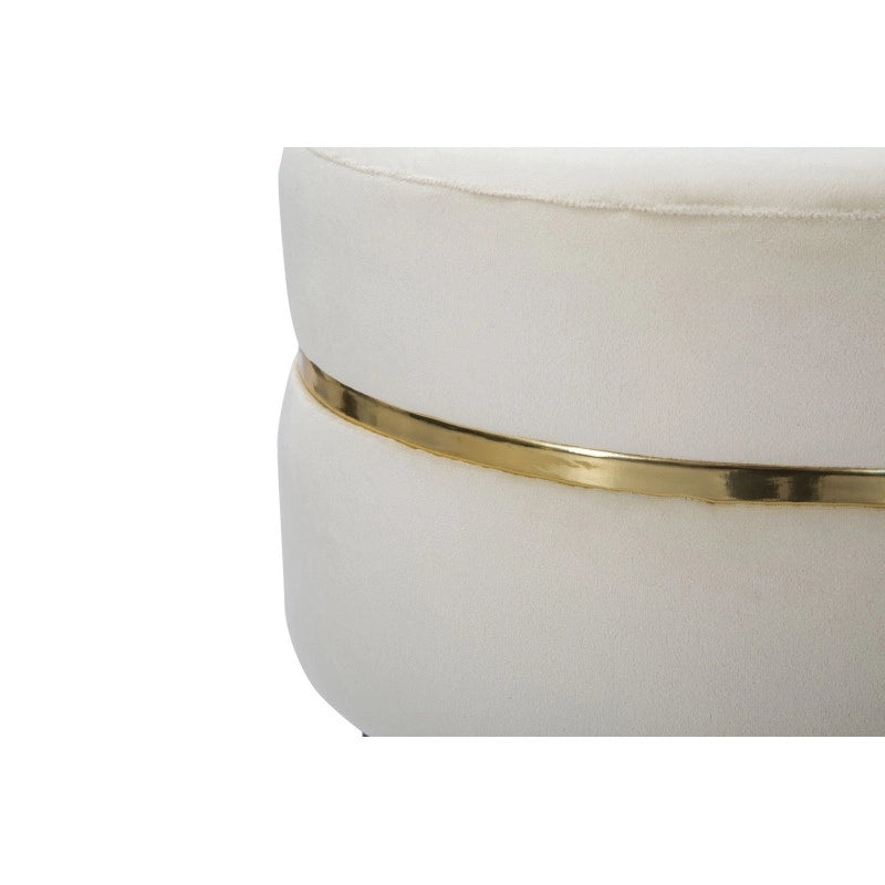 Sgabello Paris Crema/gold cm ø 35x40,5