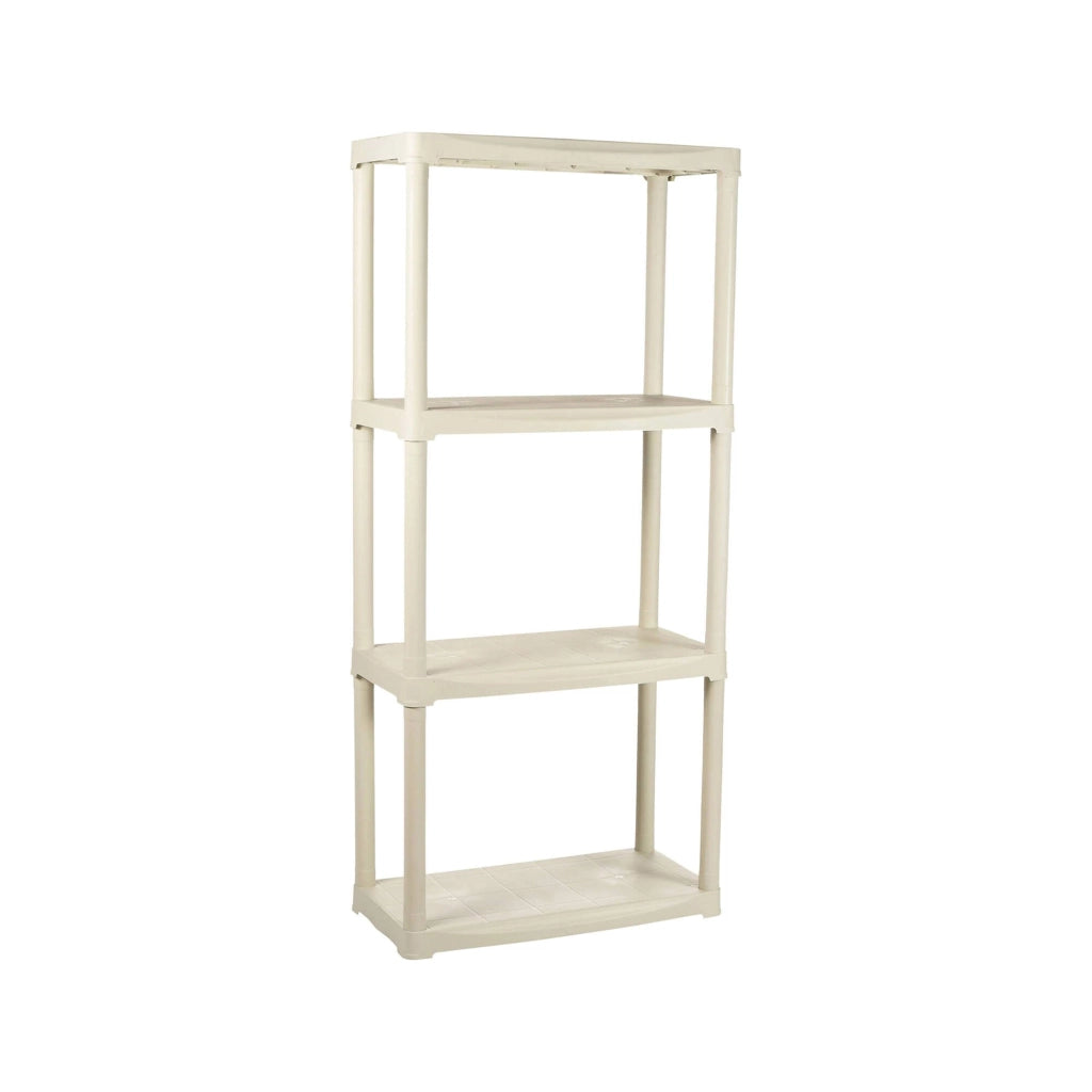 Scaffale a 2 ripiani in Gelsomina, Scaffalatura multiuso per interno o esterno, 100% Made in Italy, cm 60x30h133, colore Grigio chiaro