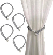 Maniglioni per tende a maglia con perle a mano - Set da 4 - Stile europeo moderno per la decorazione delle finestre in casa e in ufficio