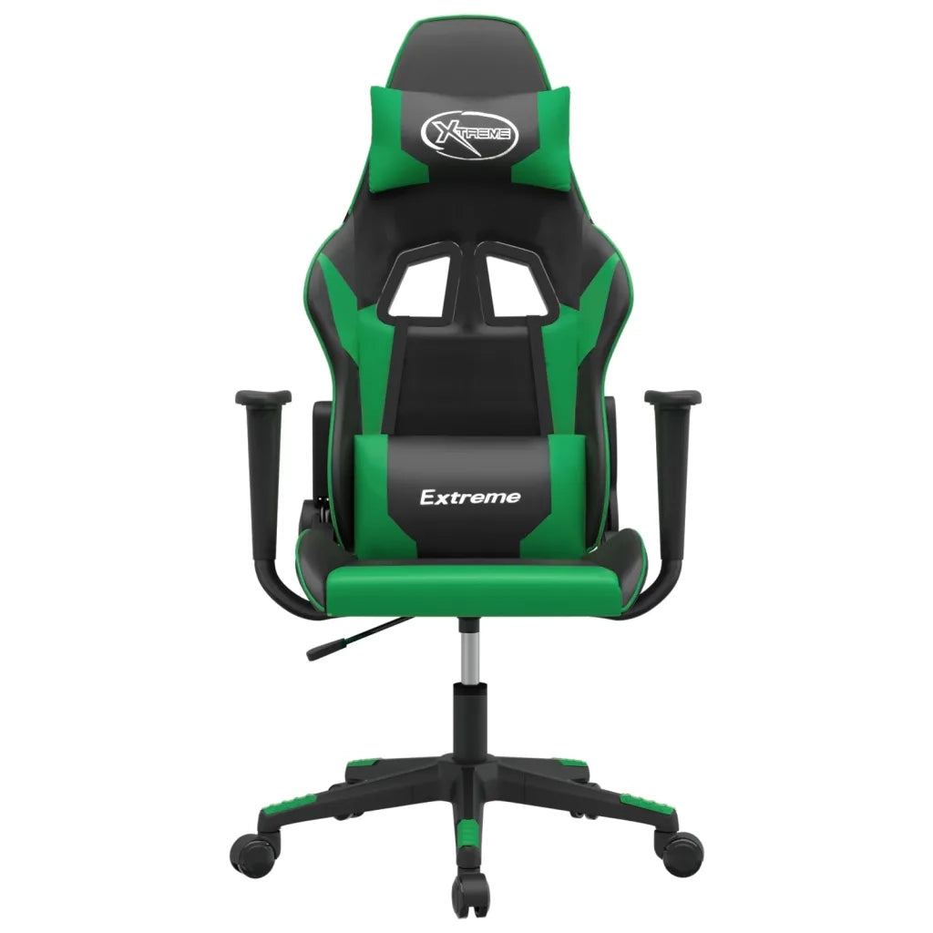 Sedia da Gaming Massaggiante Nero e Verde in Similpellecod mxl 88033