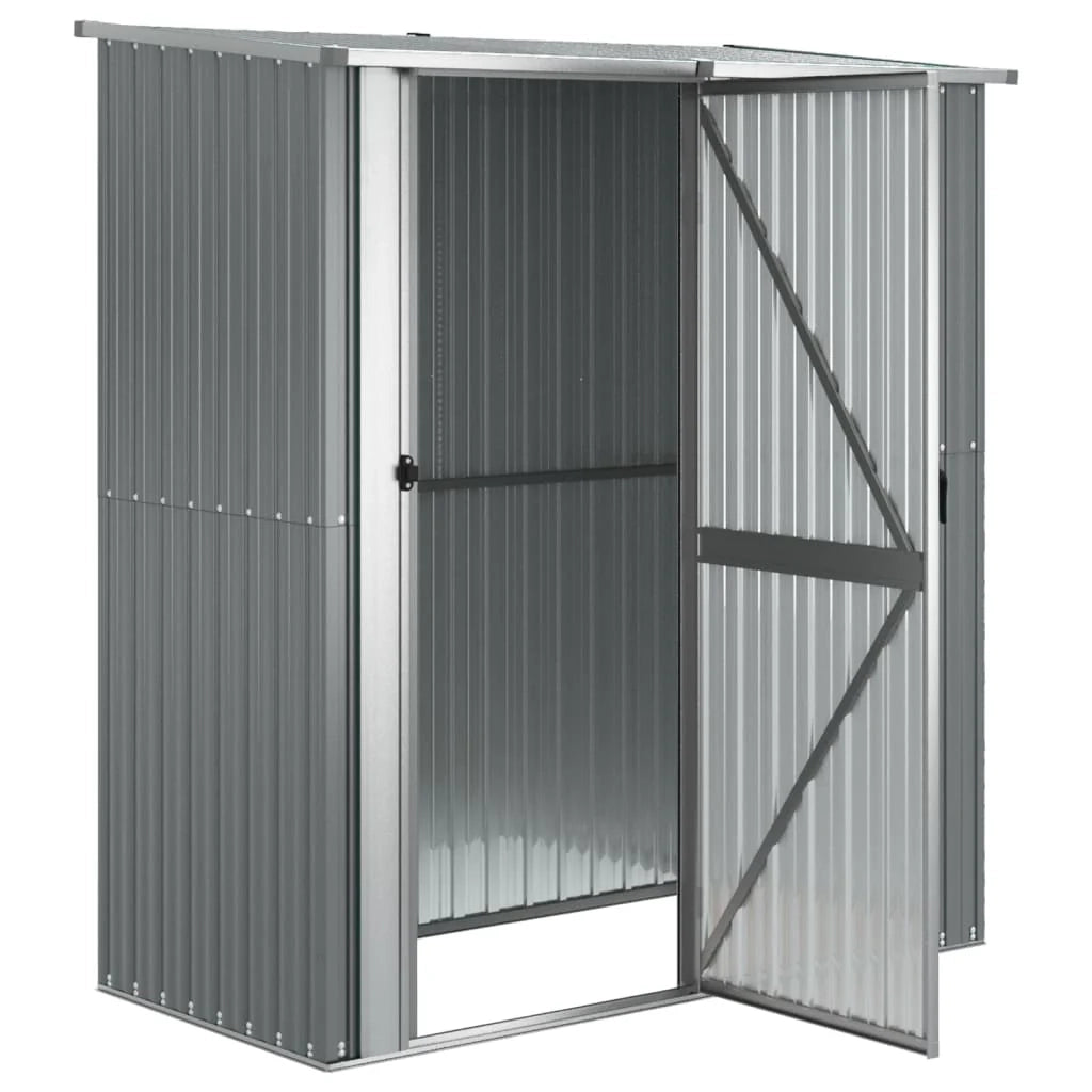 Casetta da giardino cabina ripostiglio casetta da esterno robusta casetta per attrezzi 180,5 x 97 x 209,5 cm acciaio zincato grigio 02_0022230