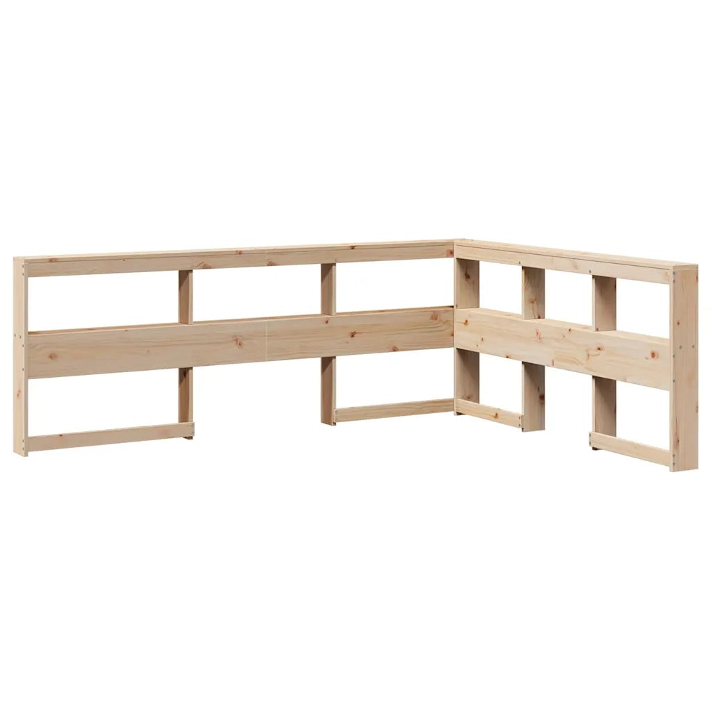 Letto Libreria senza Materasso-Struttura Letto contenitore 160x200 cm in Legno di Pino 663504