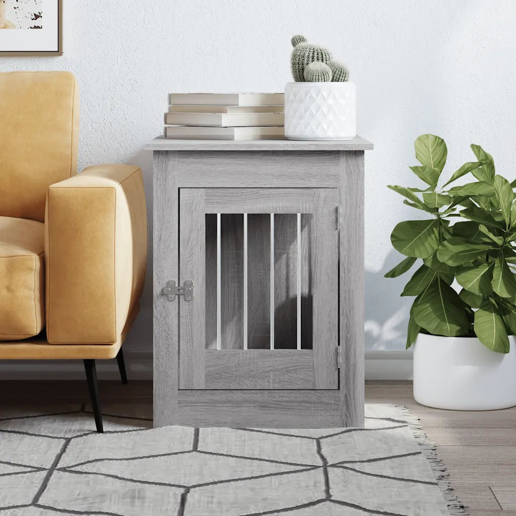 Gabbia Cani da Arredamento Grigio Sonoma 55x80x68cm Multistratocod mxl 132465